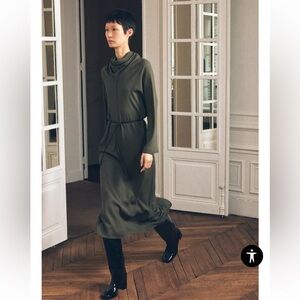 Zara ZW COLLECTION BELTED MIDI DRESS XL | MID KHAKI
REF 8823/262